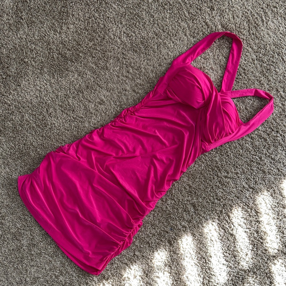 Windsor Hot Pink Padded Mini Dress